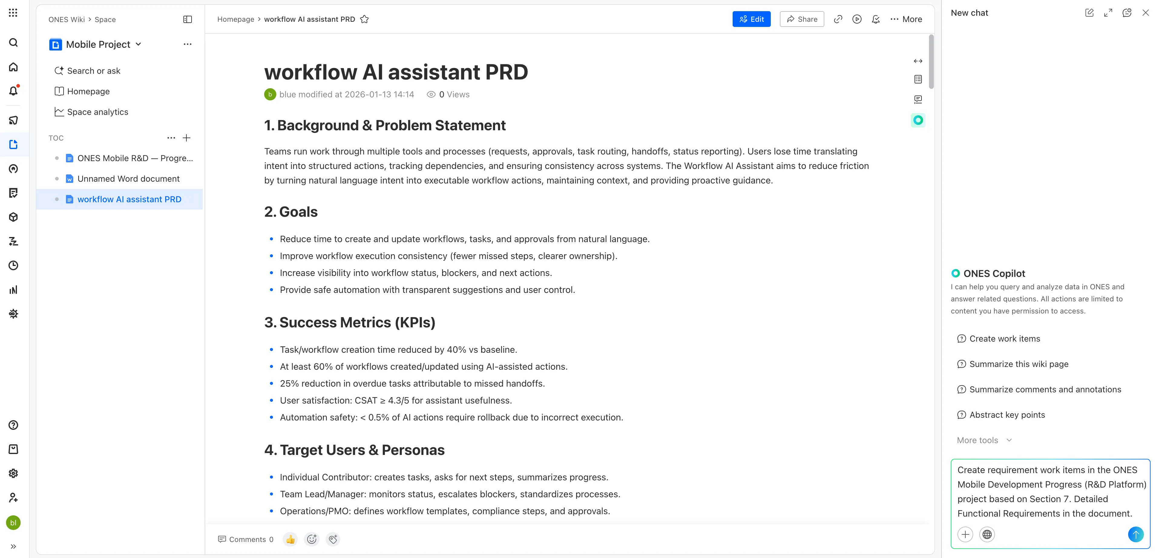 Planning & Breakdown - AI Agent feature illustration
