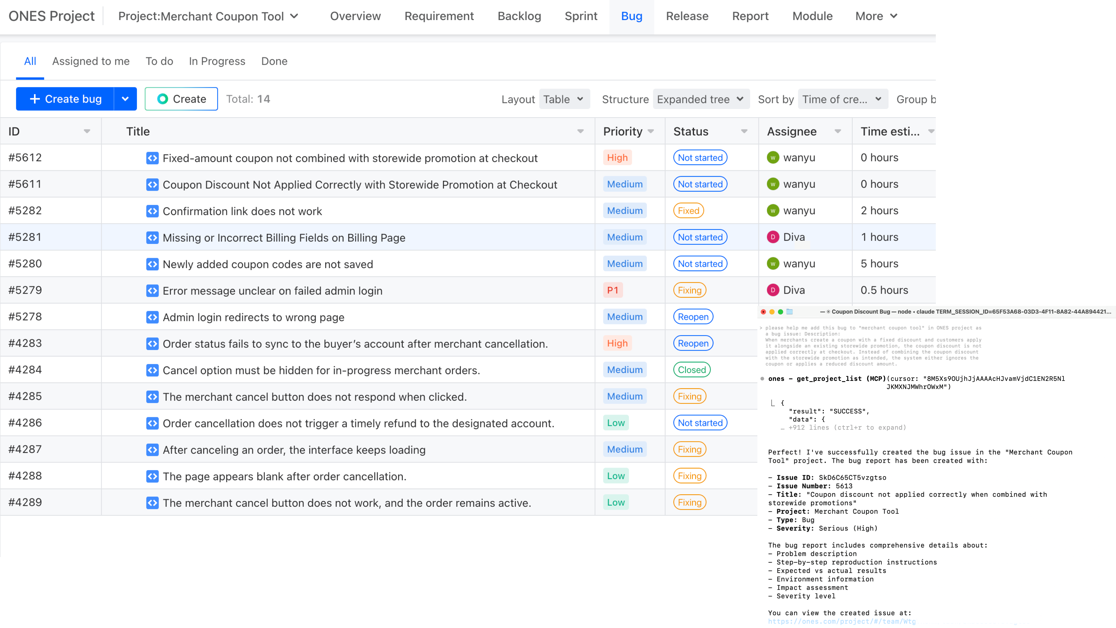 Smart bug detection screenshot