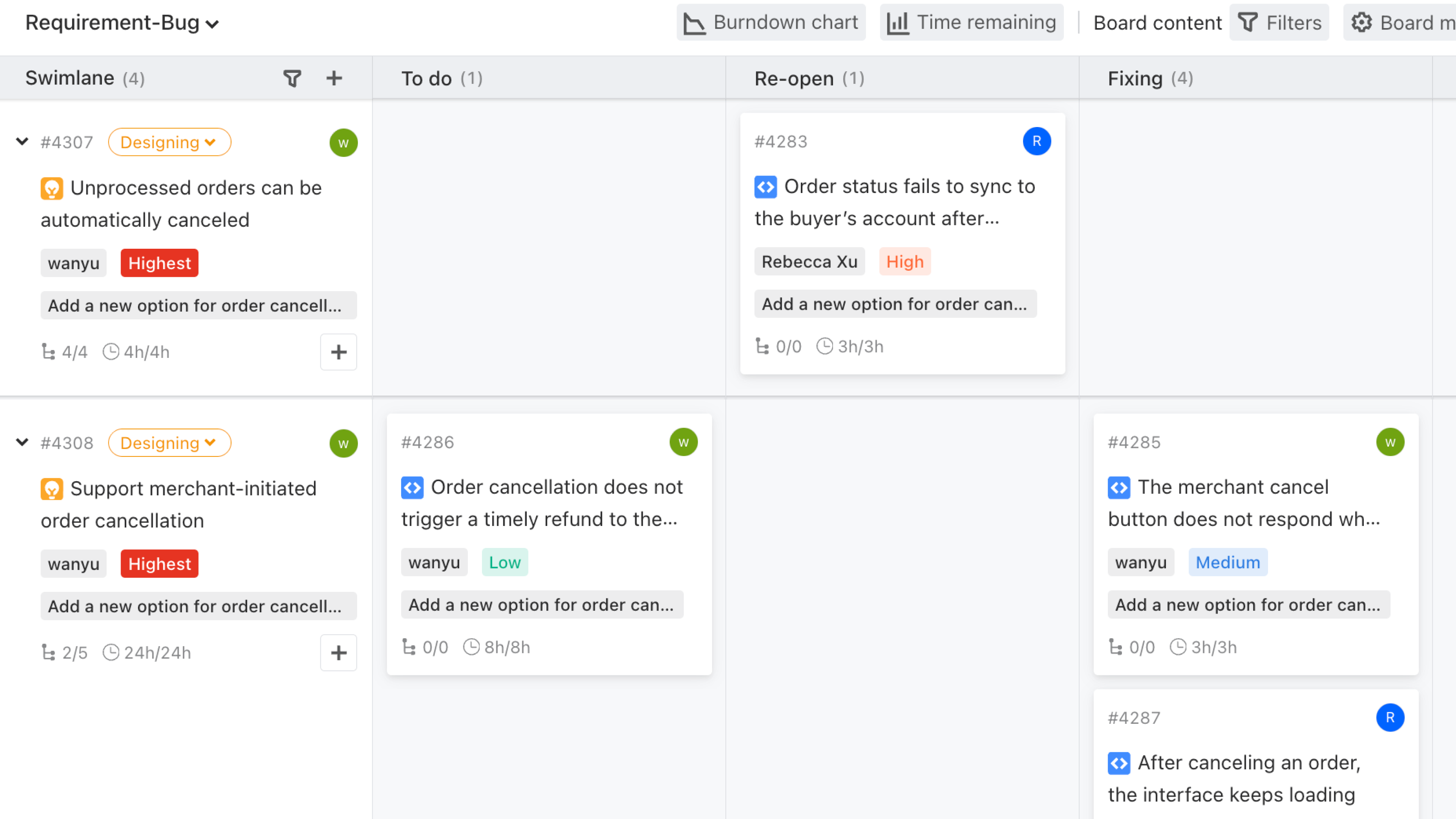 ONES bug-requirement linking dashboard