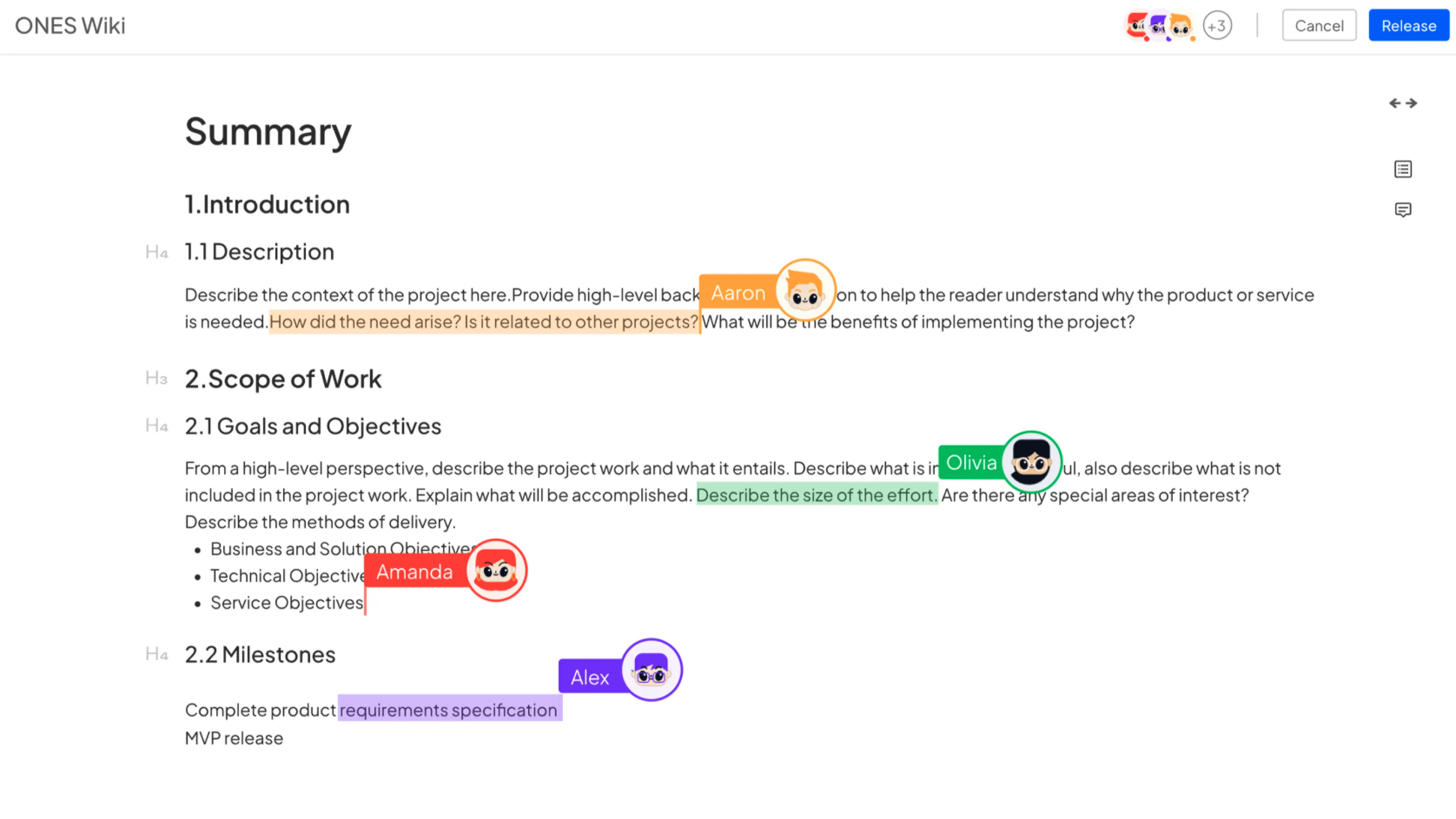 Collaborative Editing Interface