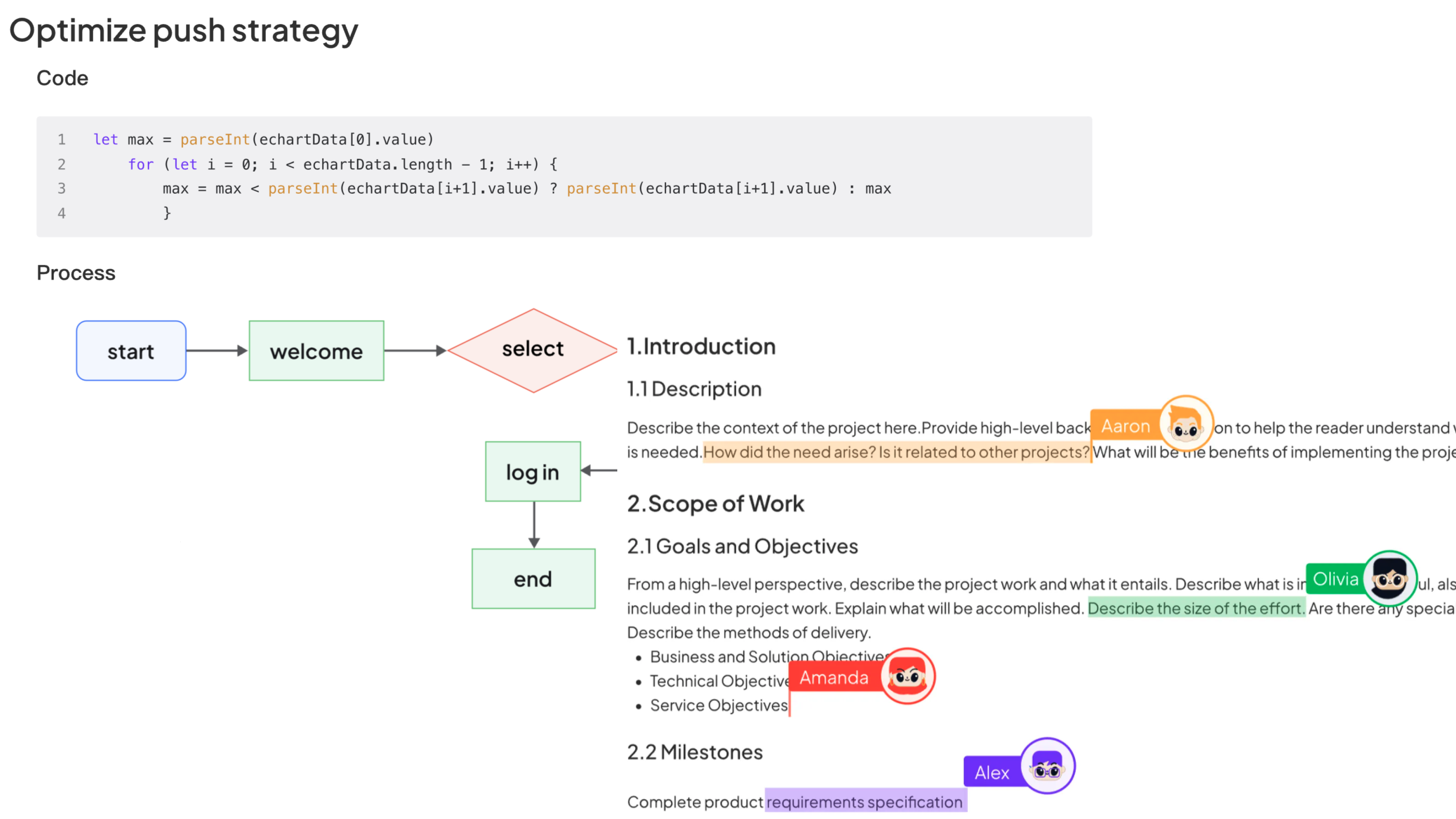 ONES Wiki Knowledge Management Interface with Document Management, Collaboration, and Page Sharing